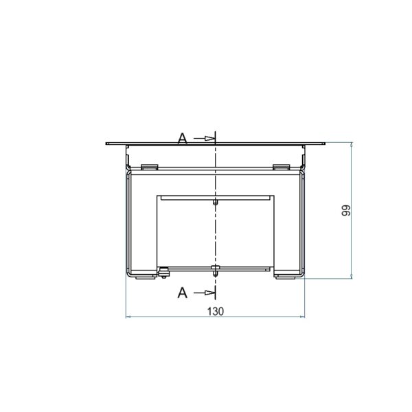Produktbild UBD 131 127  -  Unterflur-Bodendose UBD 130 mit Rand inkl. belegtem Deckel und 1 Schnurauslass